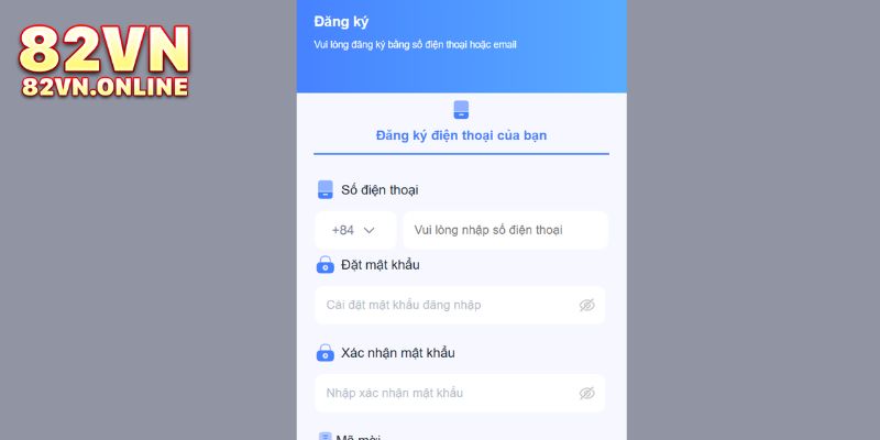 Cách đăng ký 82VN