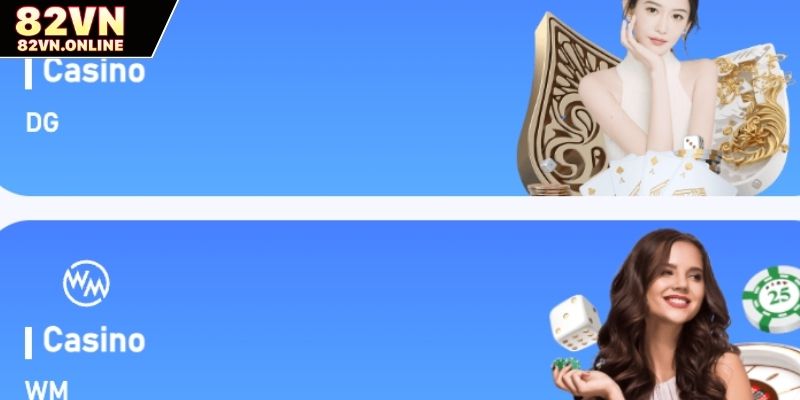 Casino của 82VN thu hút nhờ vào những ưu điểm